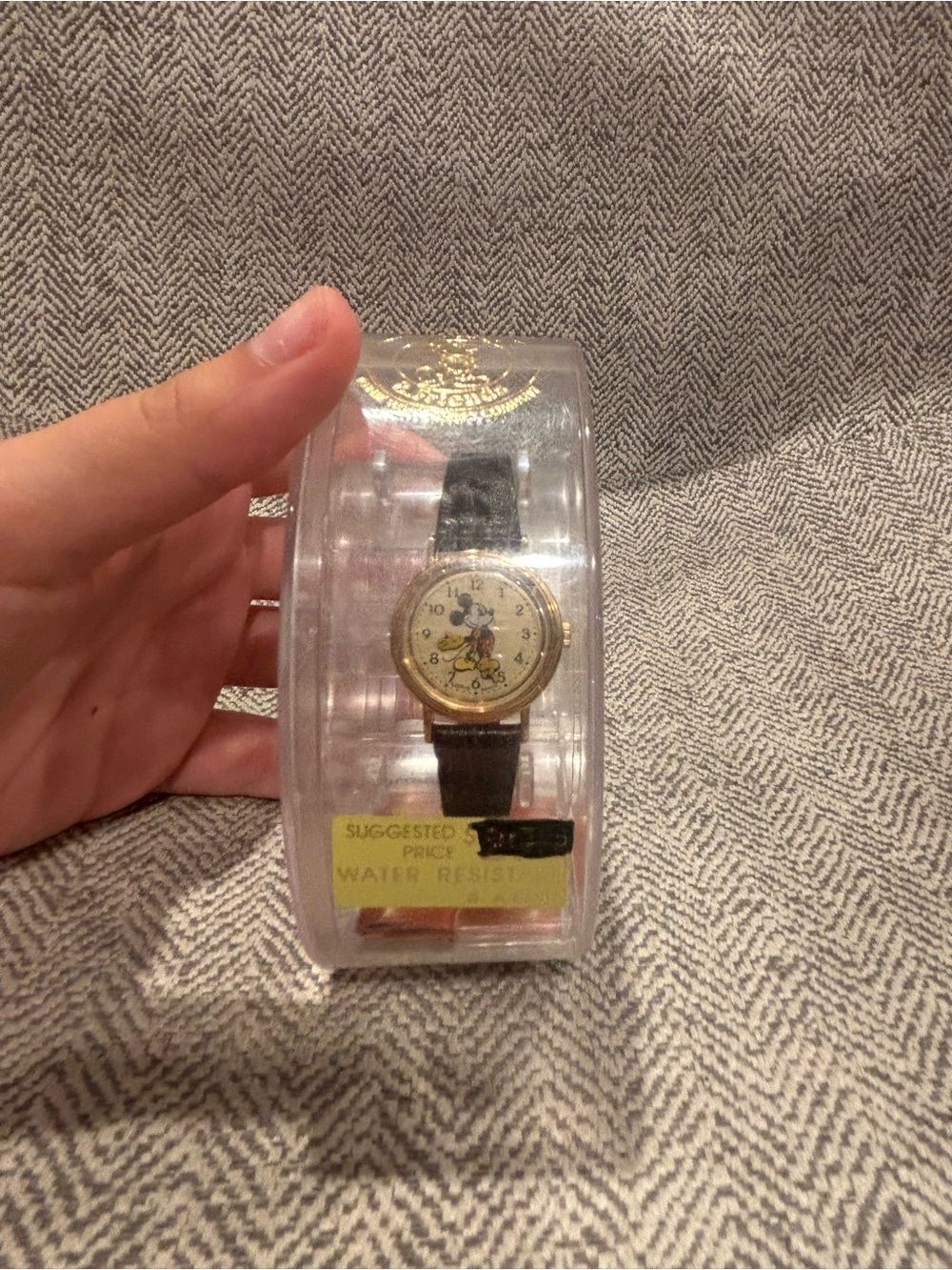 Vintage Lorus Mickey Mouse Disney Quartz Watch w/ Display Case & Papers